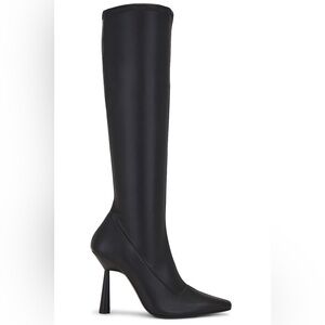 GIA BORGHINI X RHW Knee High Boot in Black Leather | LIKE NEW